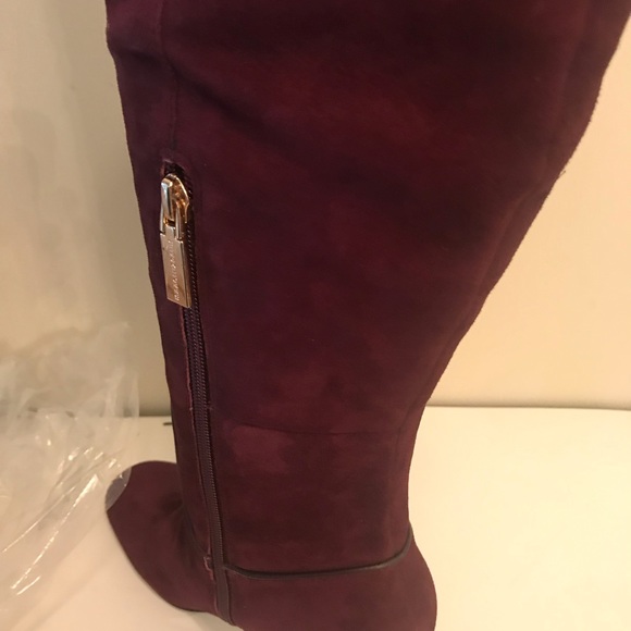 Gorgeous Isaac Mizrahi Wine /Burgundy knee high Boots NIB 8.5 - Picture 13 of 16